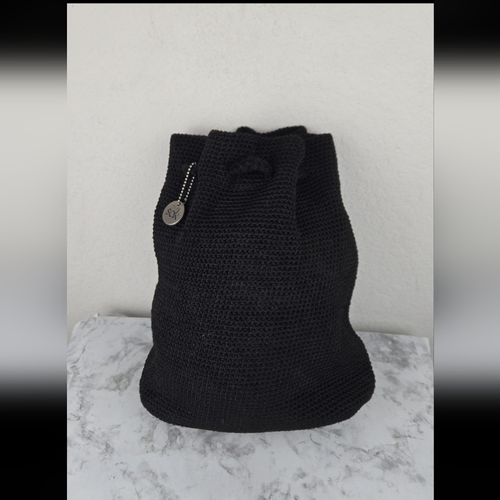 The Sak Black Crochet Backpack